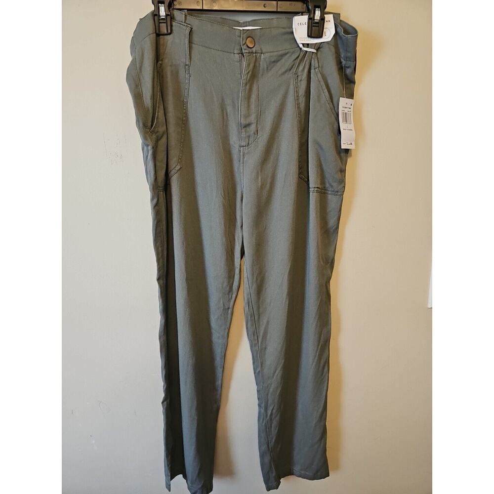 Celebrity Pink Women's Trouser Size L Green‎ Tea